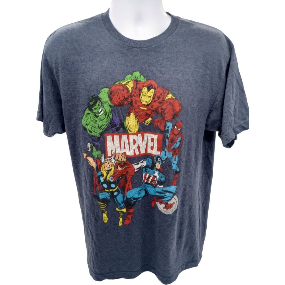 Marvel Avengers Men's T-Shirt Size L  Cotton Polyester Blend Classic Superhero‎